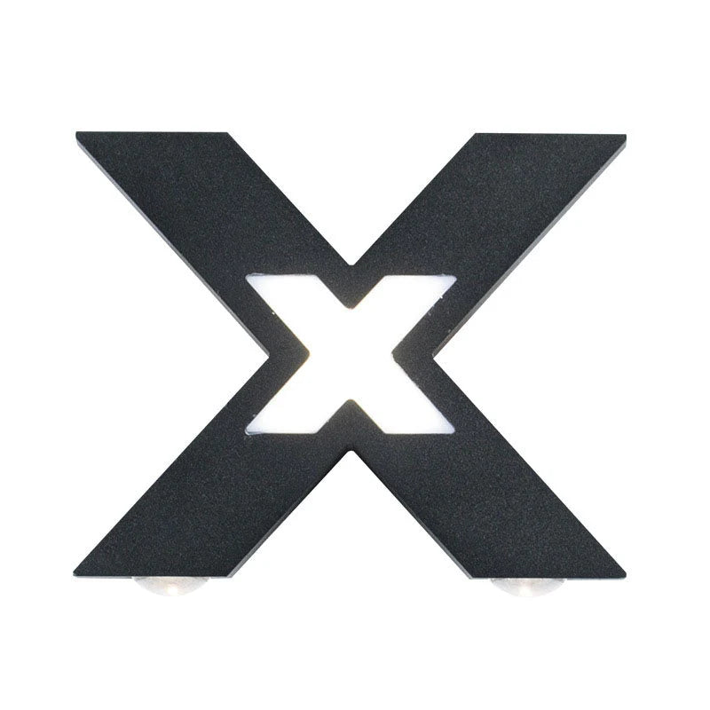 Lyra – Applique murale LED extérieure étanche en forme de X