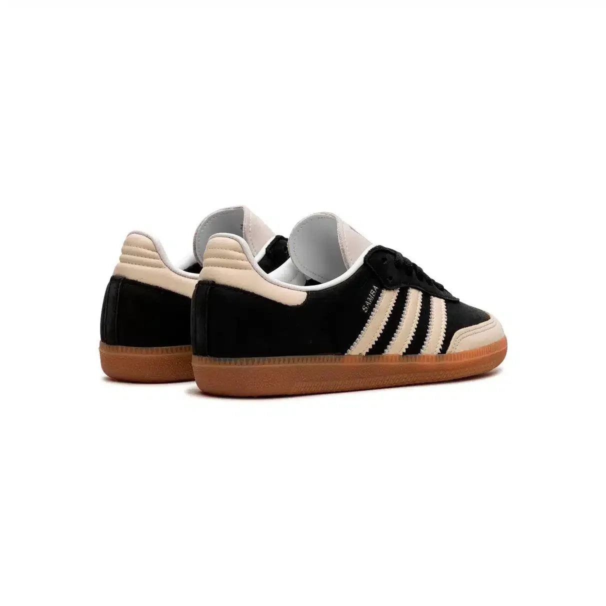 Adidas Samba Noir Core et Crème avec Semelle en Caoutchouc Marron