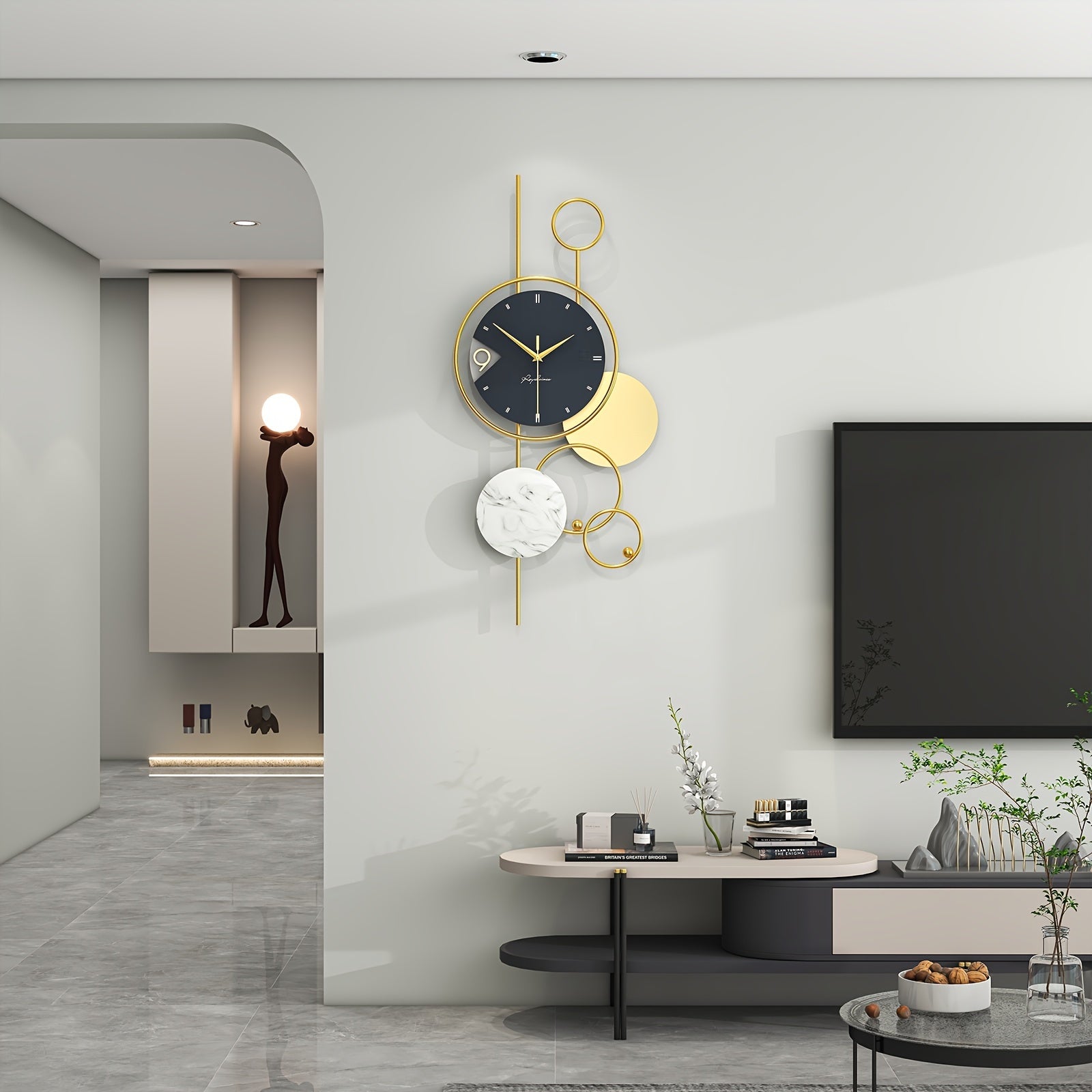 Aureno - Horloge murale en or au design luxueux
