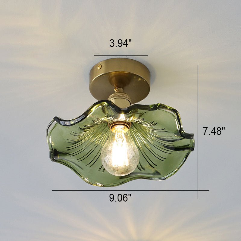 Floralis – Luminaire de Plafond en Verre Hibiscus