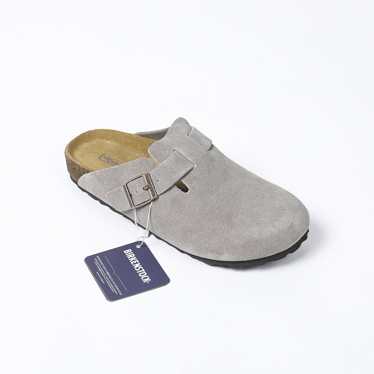 Birkenstock Boston Classic Sabots en Daim Gris