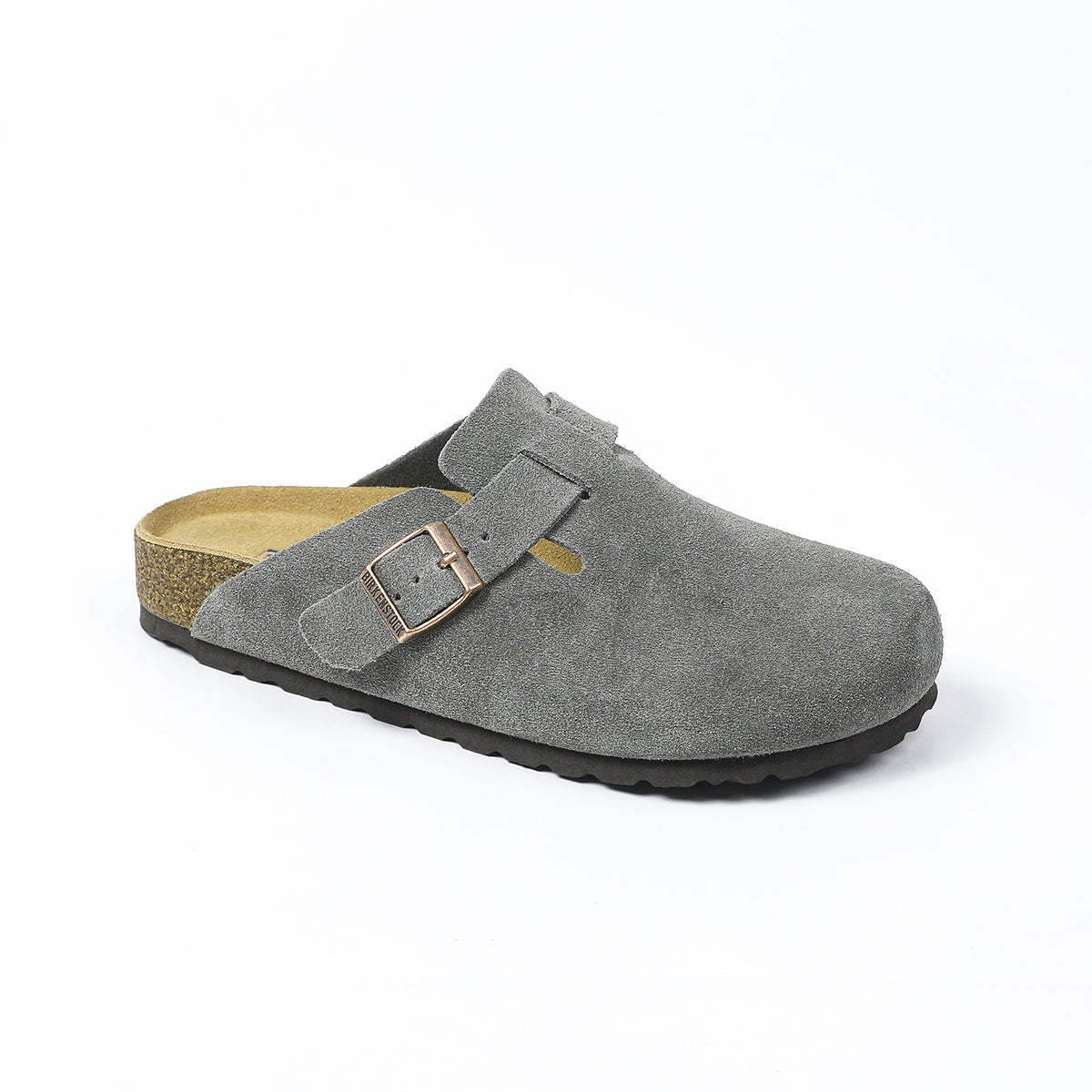 Birkenstock Boston Classic Sabots en Daim Gris
