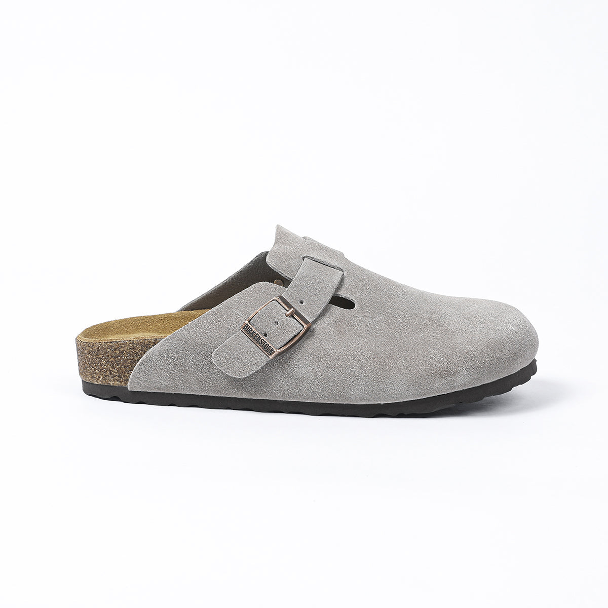 Birkenstock Boston Classic Sabots en Daim Gris