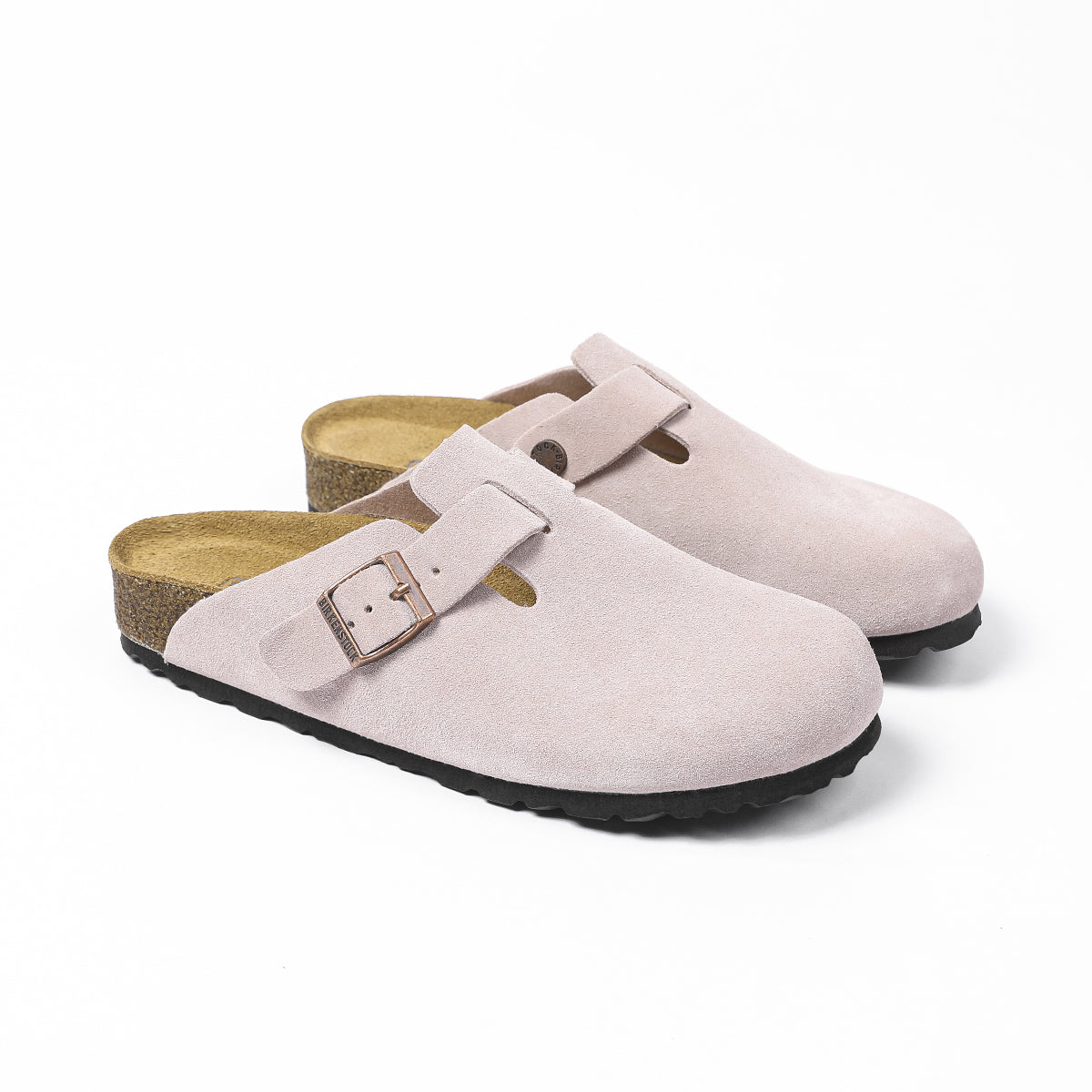 Birkenstock Boston Classic Sabots en Daim Rose