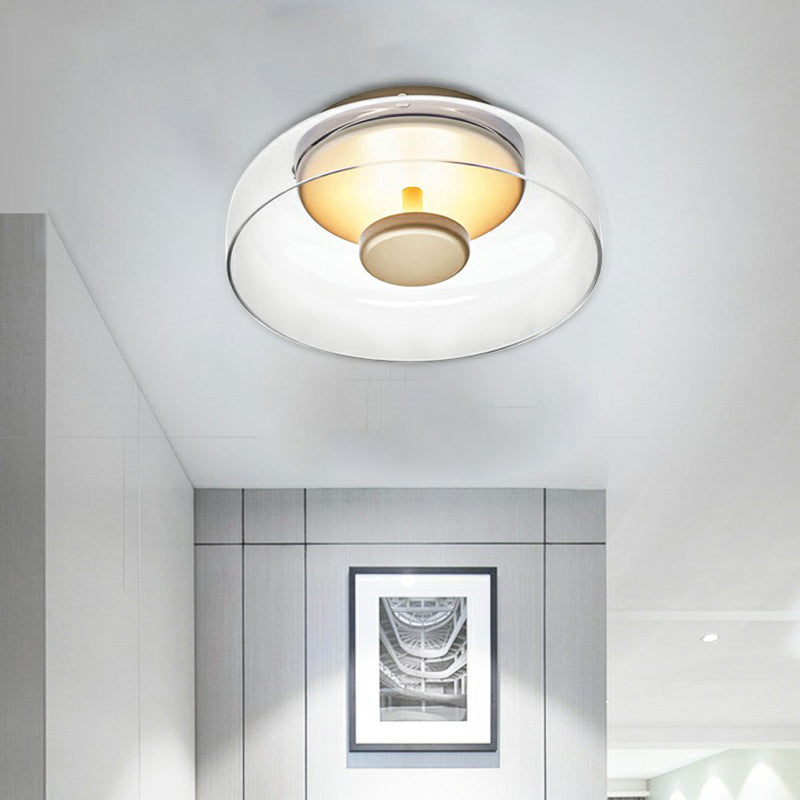 LumiGlass – Plafonnier LED en Verre Moderne pour Entrée, Couloir ou Salon