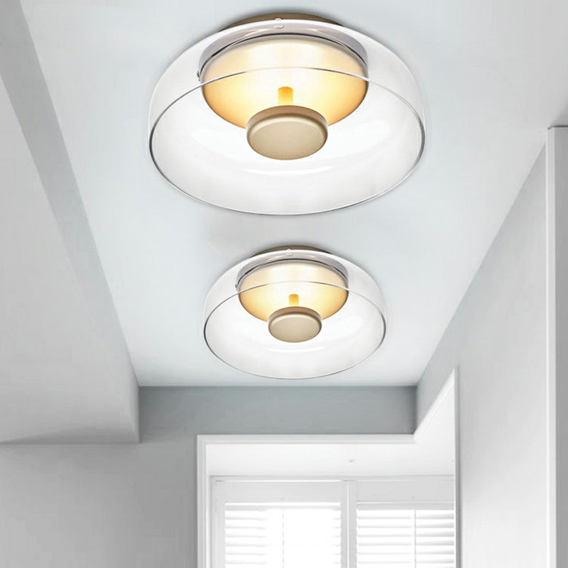 LumiGlass – Plafonnier LED en Verre Moderne pour Entrée, Couloir ou Salon