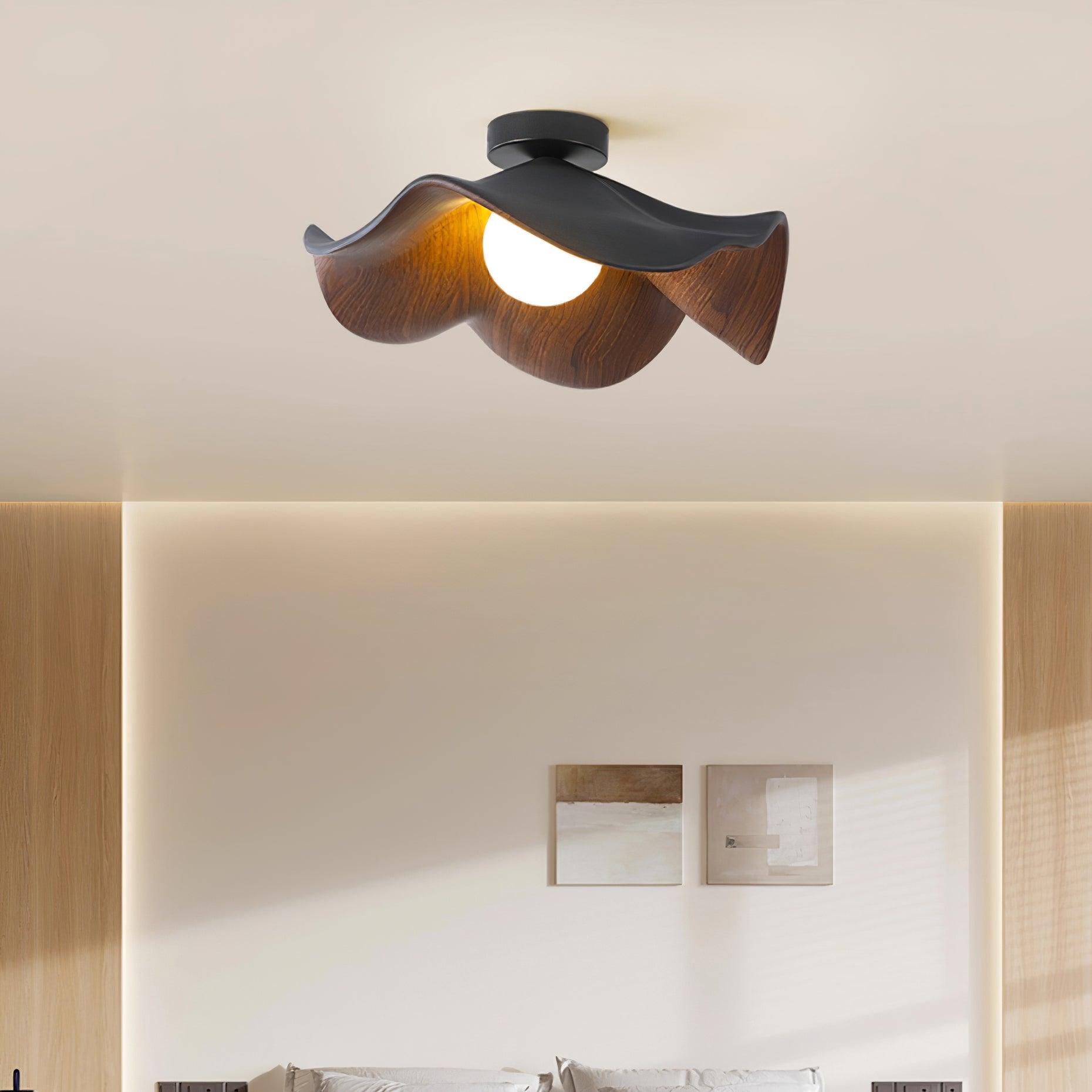 Lumora – Plafonnier design en bois avec une touche scandinave