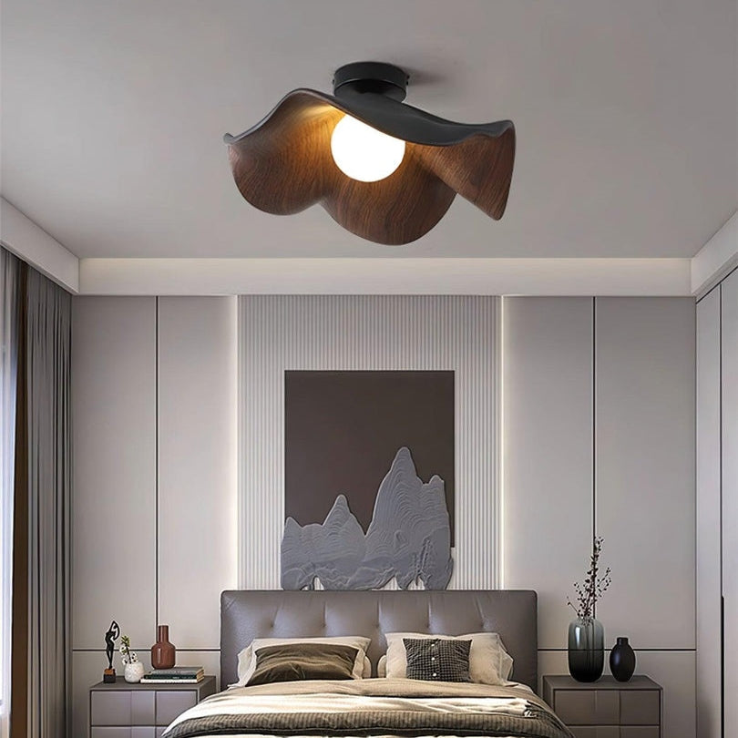 Lumora – Plafonnier design en bois avec une touche scandinave