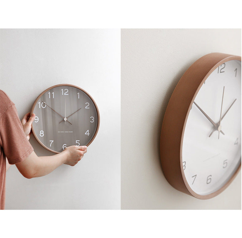 Marvia - Horloge murale en bois avec décoration murale élégante