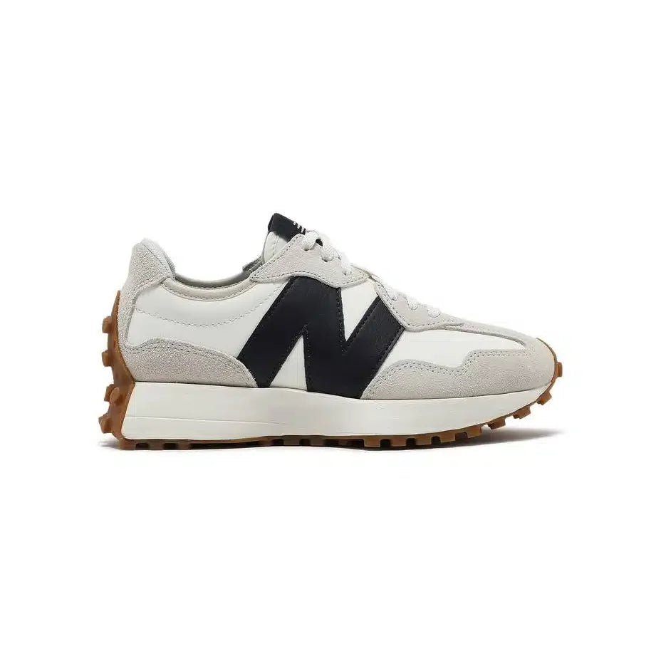 New Balance 327 Baskets décontractées pour homme, style rétro, blanches et noires