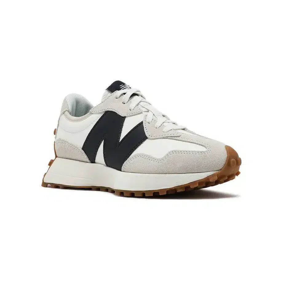 New Balance 327 Baskets décontractées pour homme, style rétro, blanches et noires