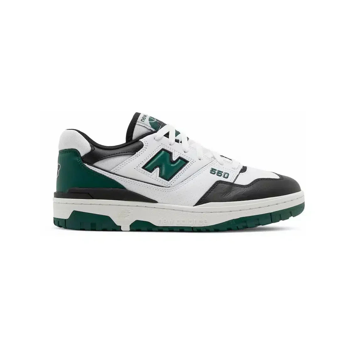 Baskets sport rétro New Balance 550 pour homme, blanches et vertes
