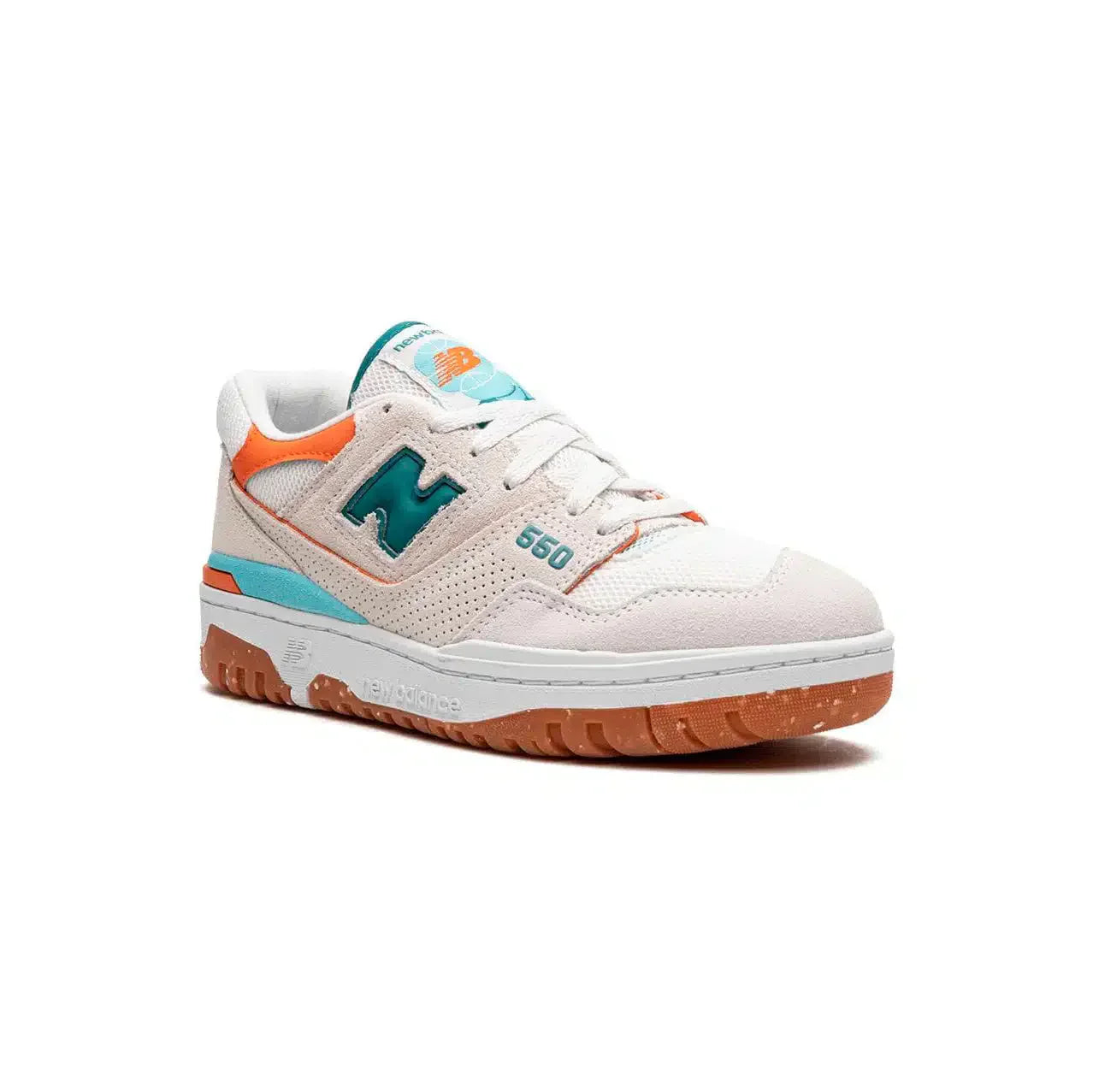 Baskets New Balance 550 pour homme – Beige, orange et vert – Style rétro