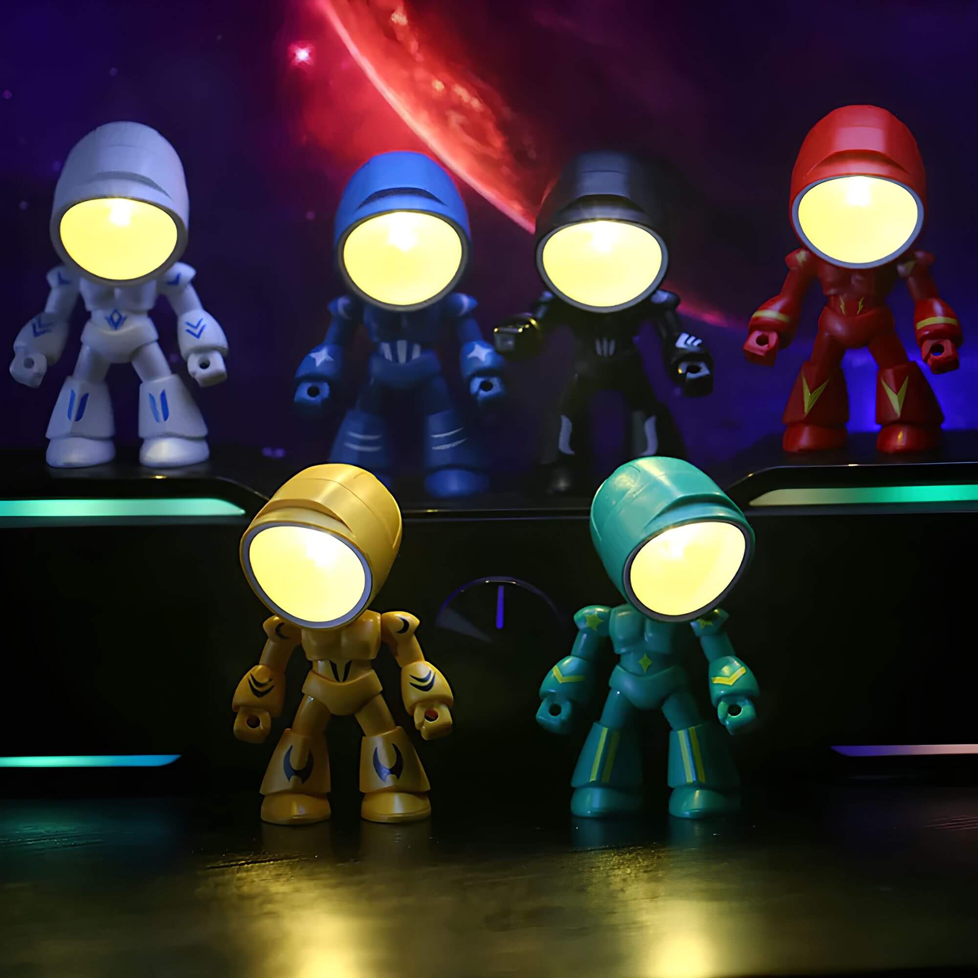 Robglow – Lampe de table robot au design tendance