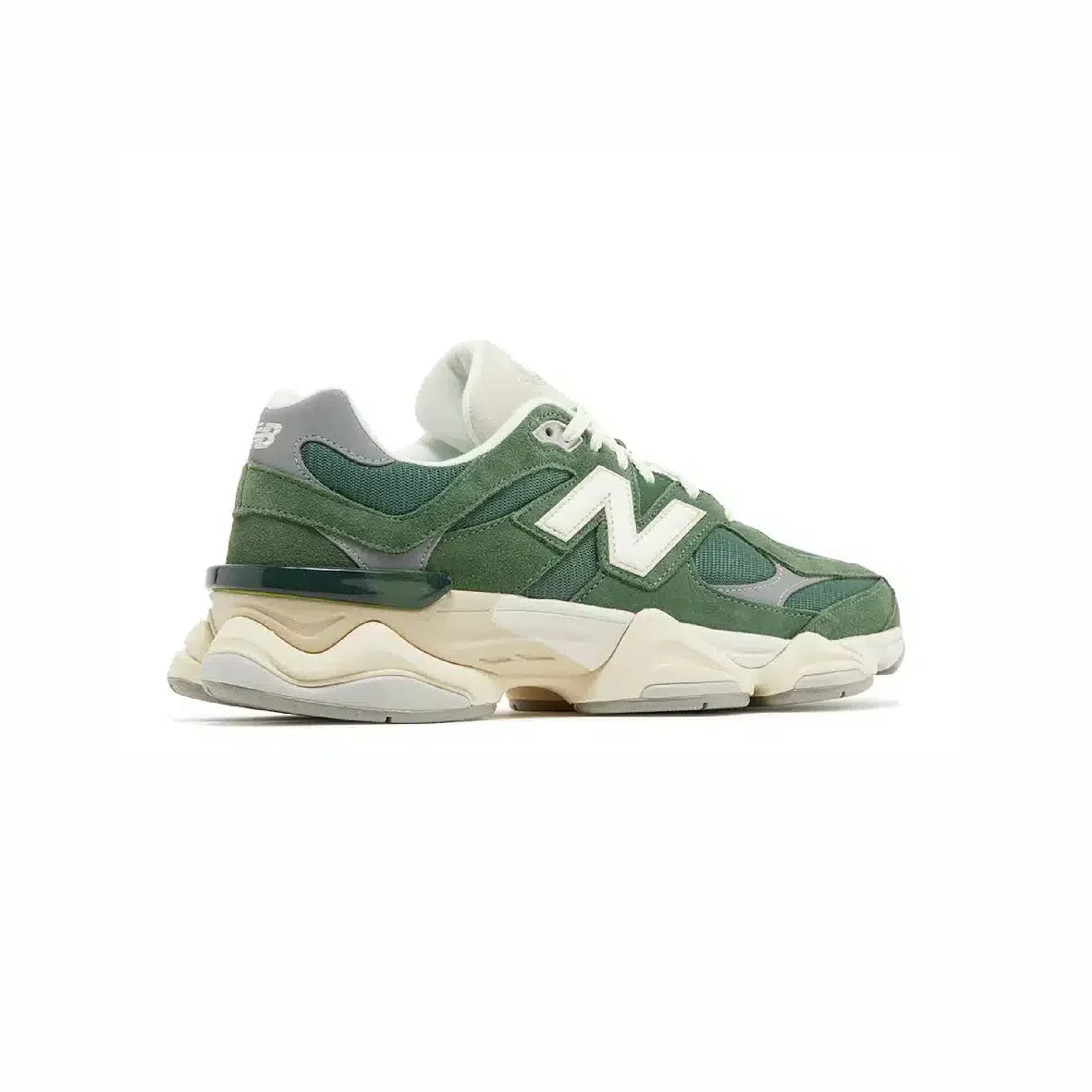 Baskets décontractées New Balance 9060 pour homme en daim vert nori