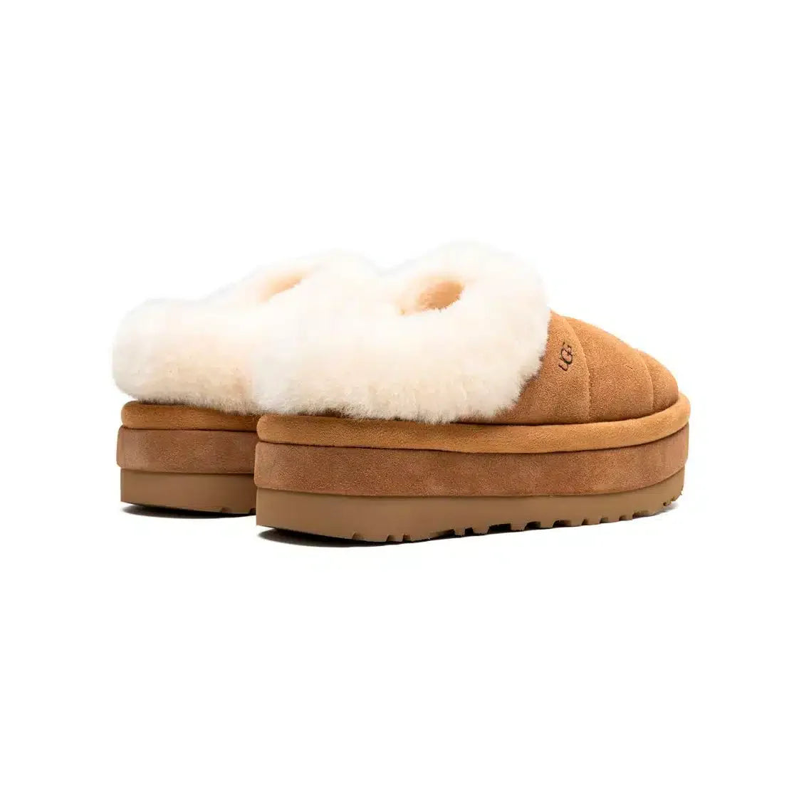 Pantoufles UGG Maxi Curly Platform Chestnut – Douces et Confortables avec Doublure en Laine et Semelle Élevée