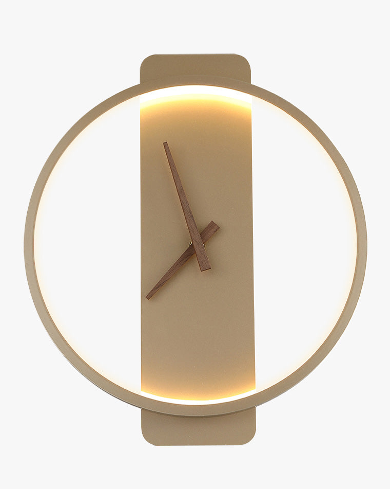 VARELUX – Stijlvolle moderne wandklok met LED-verlichting en een minimalistisch design.