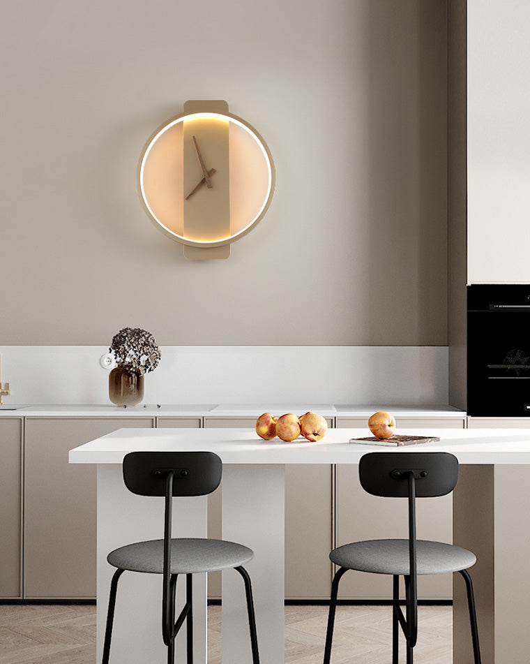 Varelux – Horloge mural moderne avec lumière LED apaisante