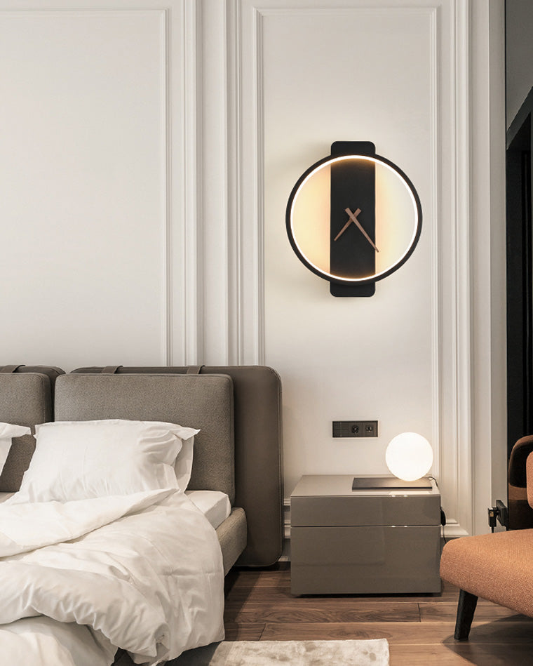 Varelux – Horloge mural moderne avec lumière LED apaisante