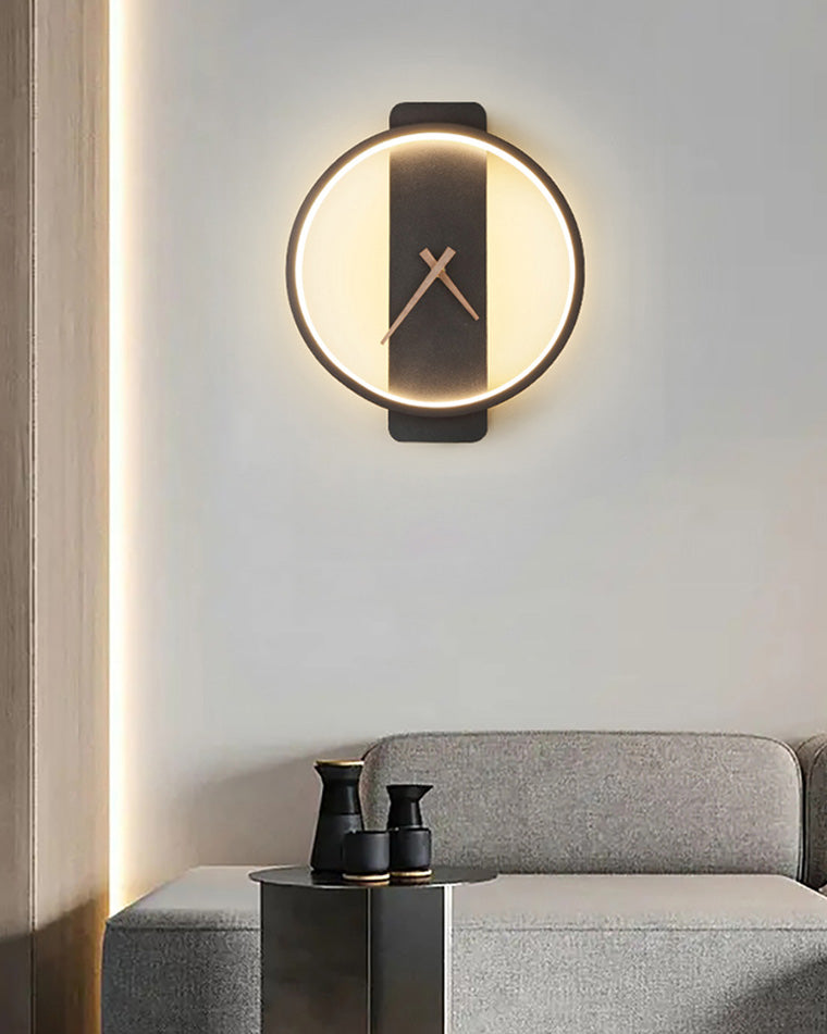 Varelux – Horloge mural moderne avec lumière LED apaisante