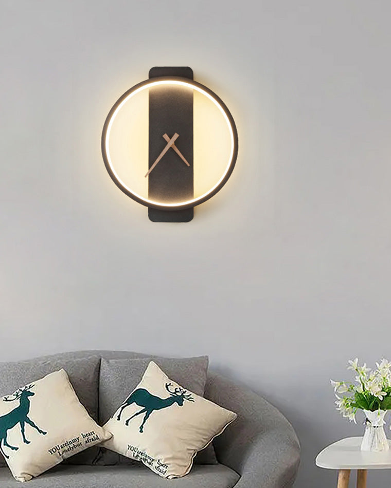 Varelux – Horloge mural moderne avec lumière LED apaisante