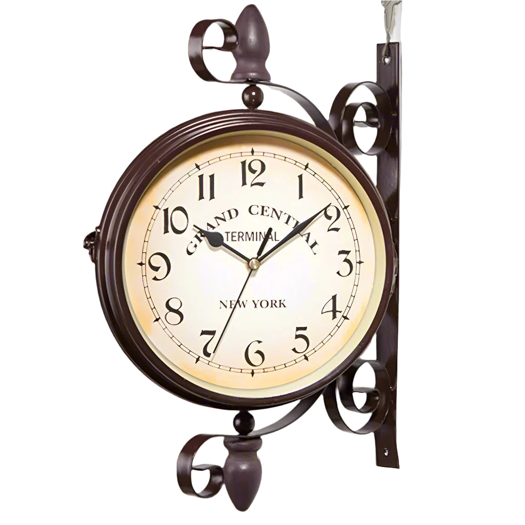 VINTORA – Vintage wandklok met retro stationslook, perfect voor een nostalgische sfeer in huis.