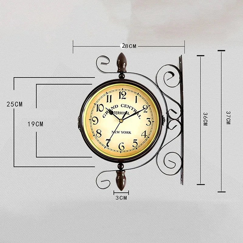 Vintora – Horloge murale vintage au look rétro de gare