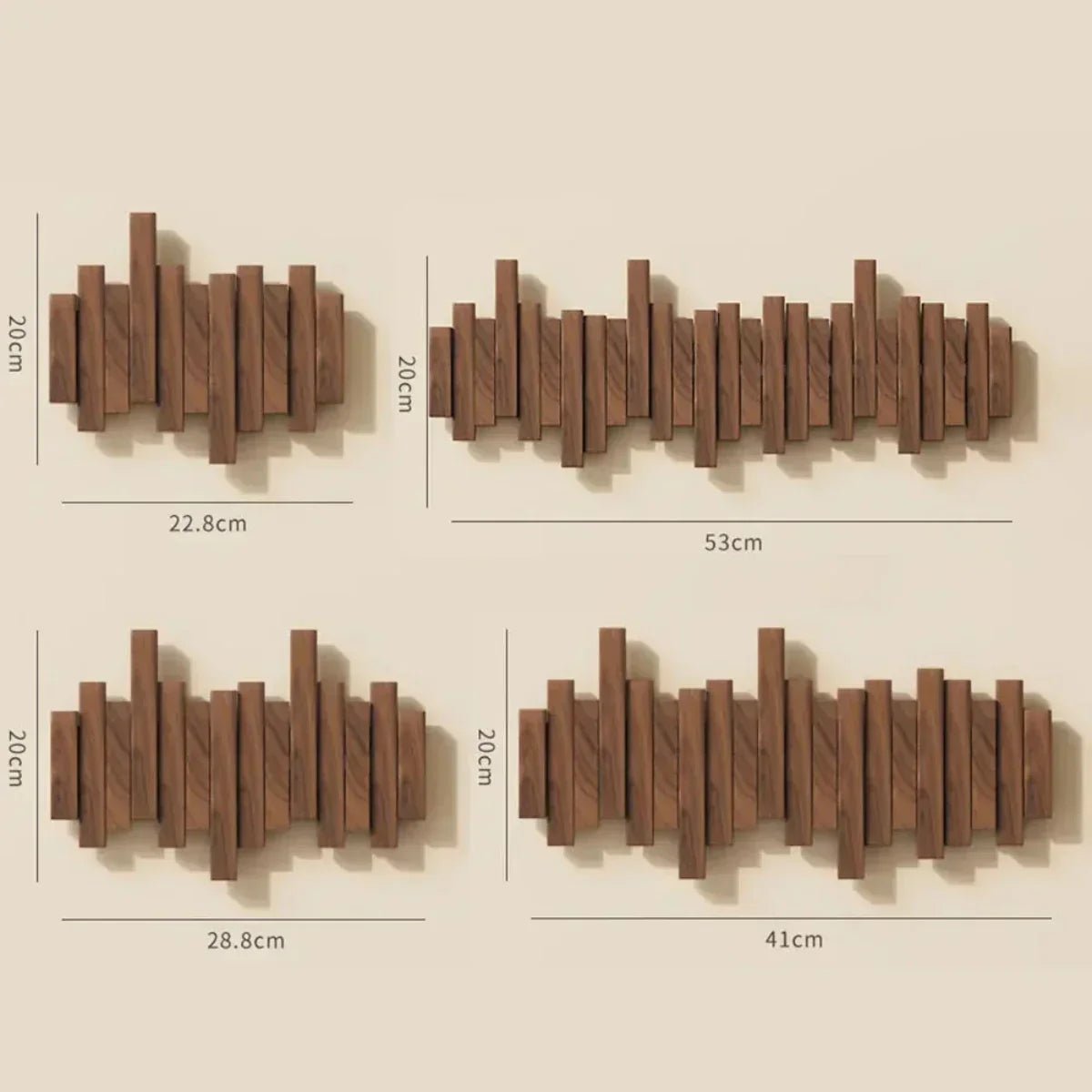 WoodHarmonie – Porte-Manteau Mural en Bois au Design Élégant pour Entrée Organisée