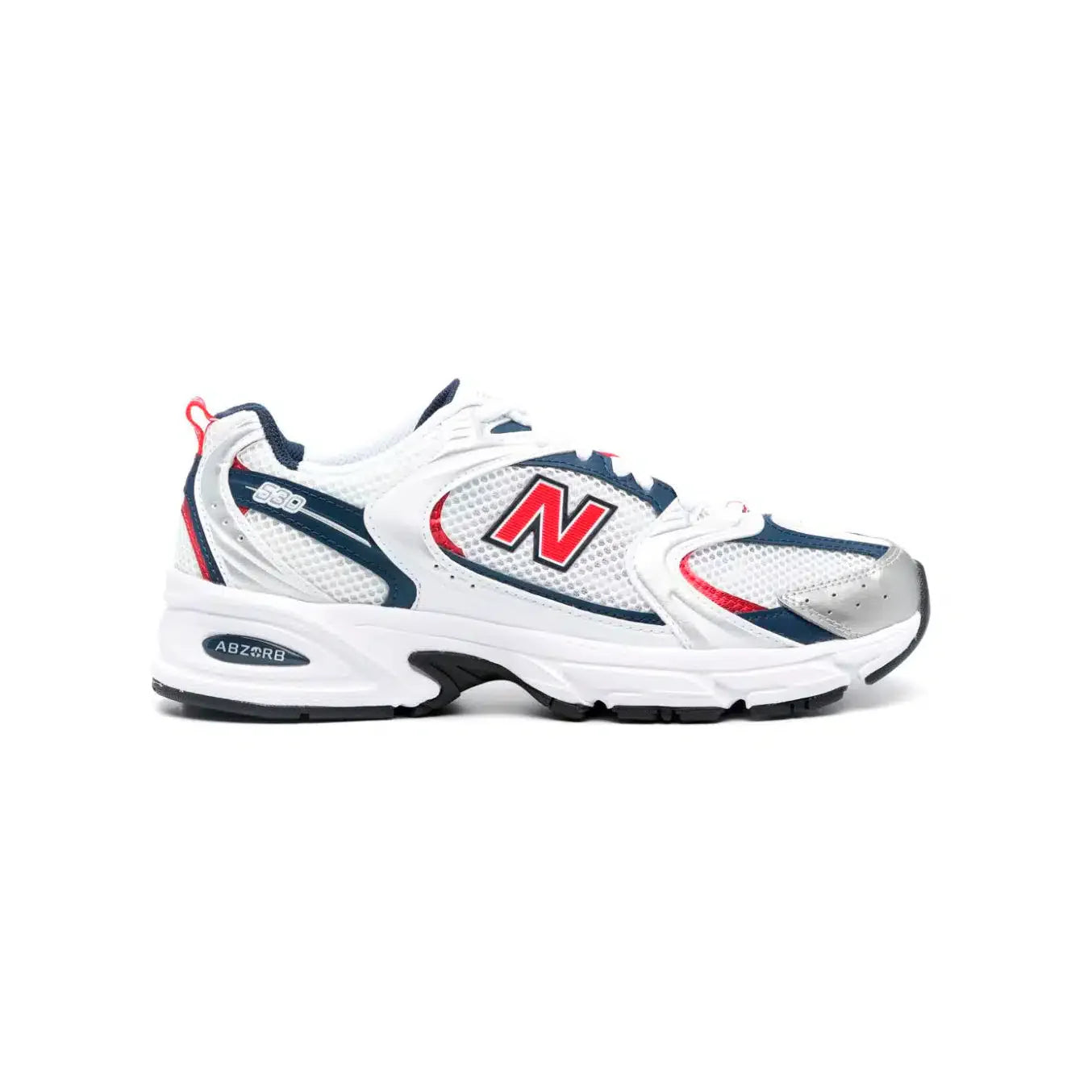 Chaussures de course New Balance 530 pour homme - Blanc, bleu et rouge