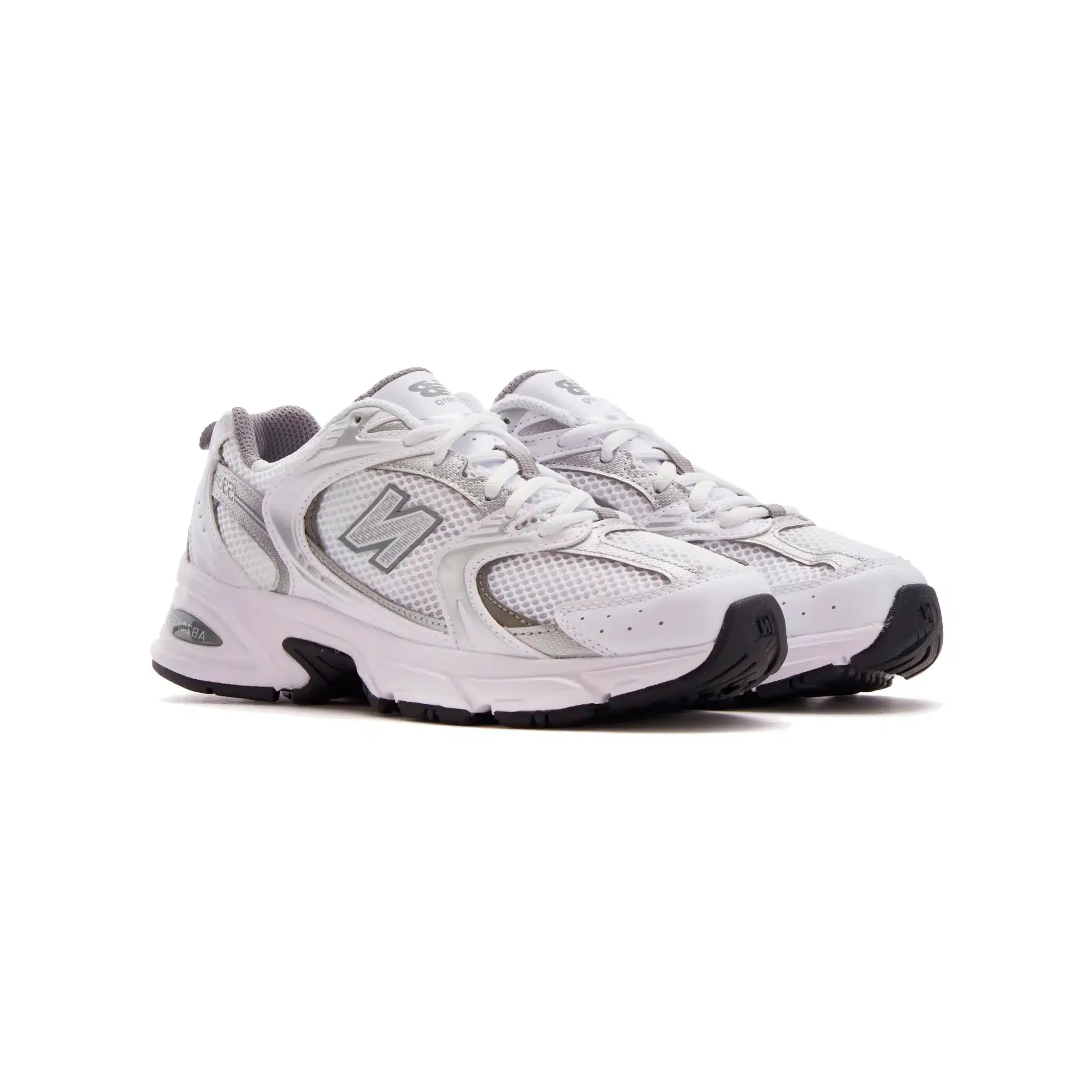 New Balance 530 Baskets de course décontractées pour homme, blanches et grises