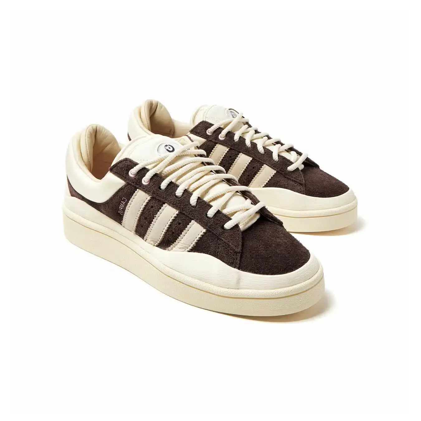Adidas Campus Light x Bad Bunny Marron Foncé en Daim avec Détails Beiges