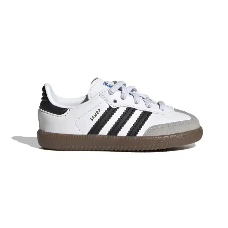 Adidas Samba Enfant Blanches et Noires avec Semelle Marron
