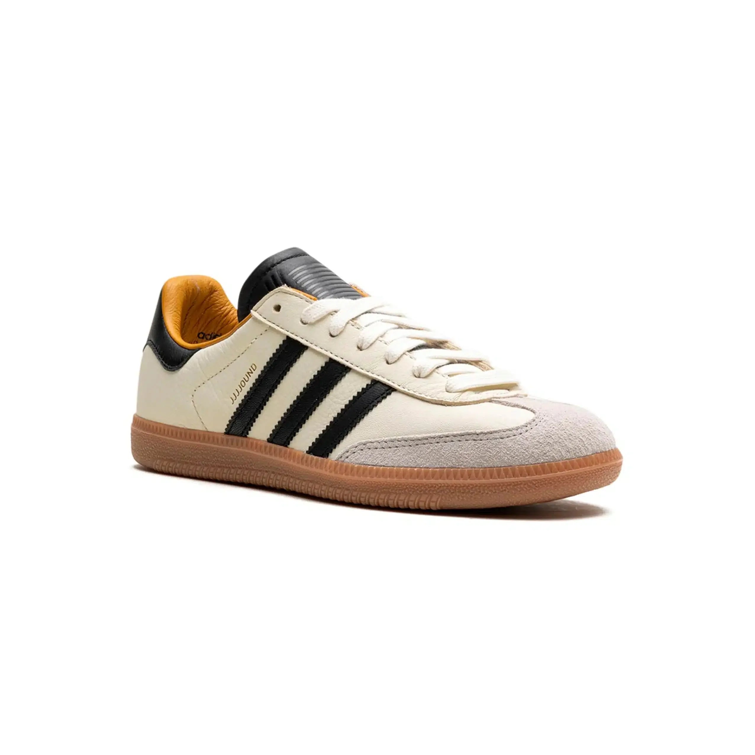 Adidas Samba JJJJound Blanc et Noir avec Semelle Marron Gum