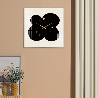 Florina - Horloge murale carrée silencieuse avec motif floral