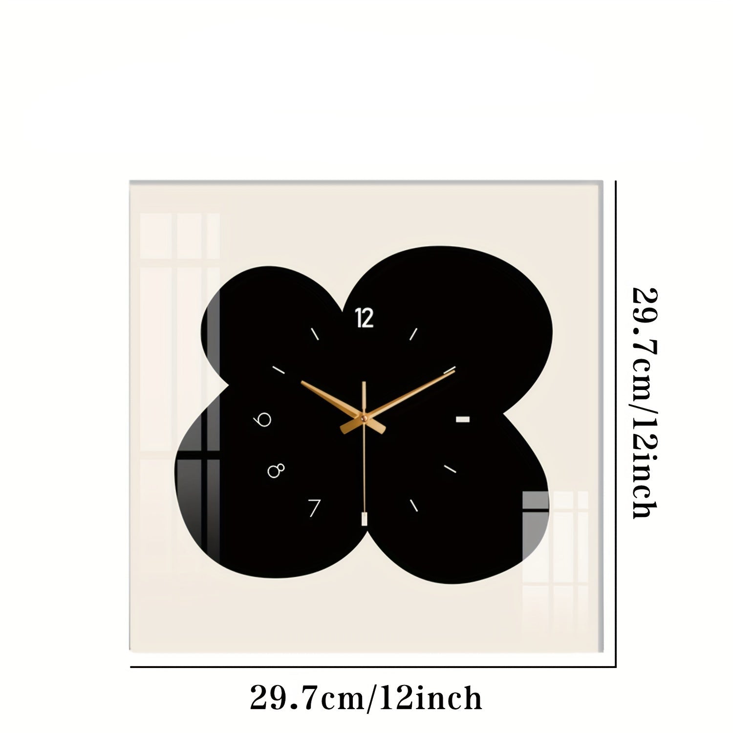 Florina - Horloge murale carrée silencieuse avec motif floral
