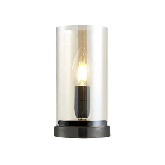 Black - Industrial Style Glass Table Lamp