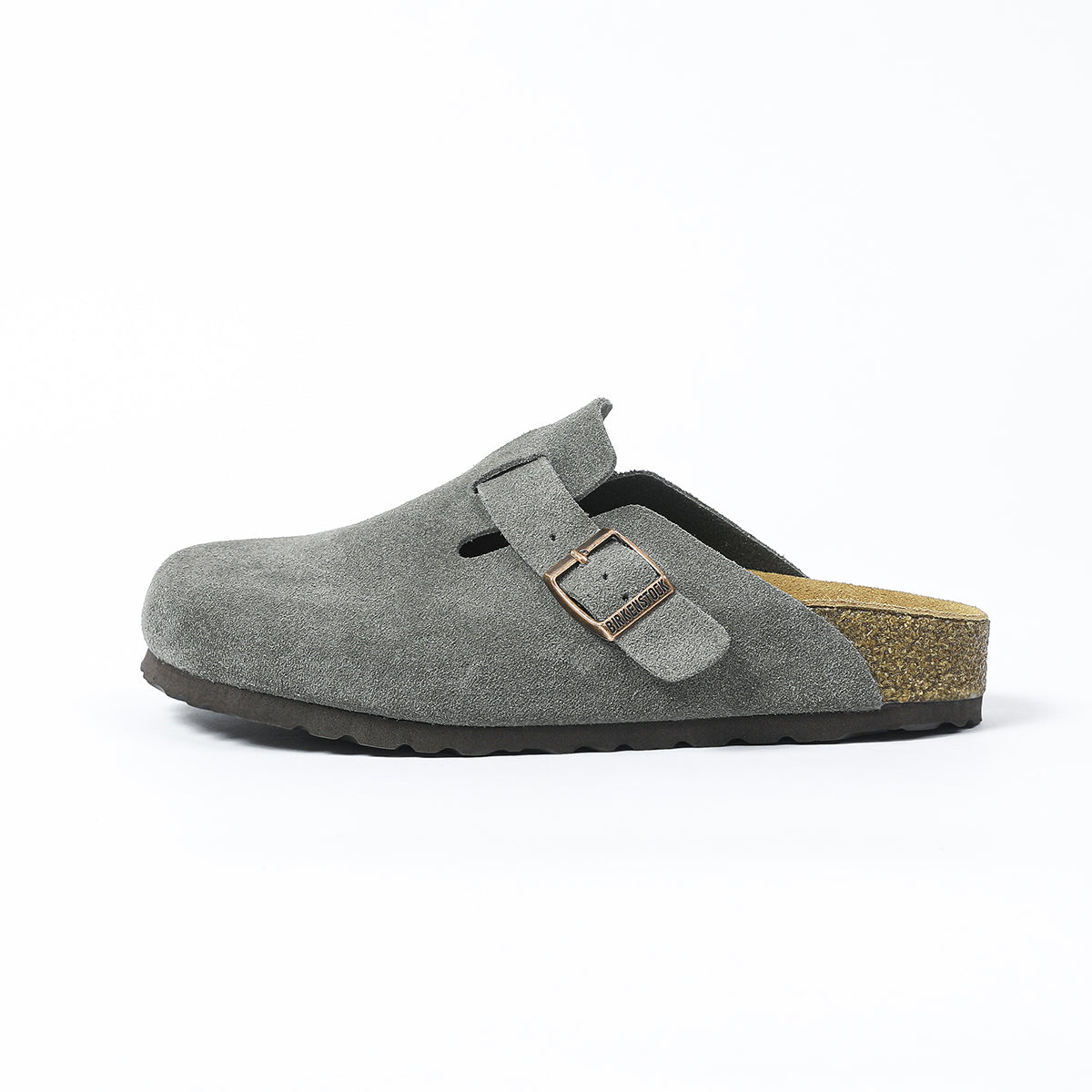 Birkenstock Boston Classic Sabots en Daim Gris