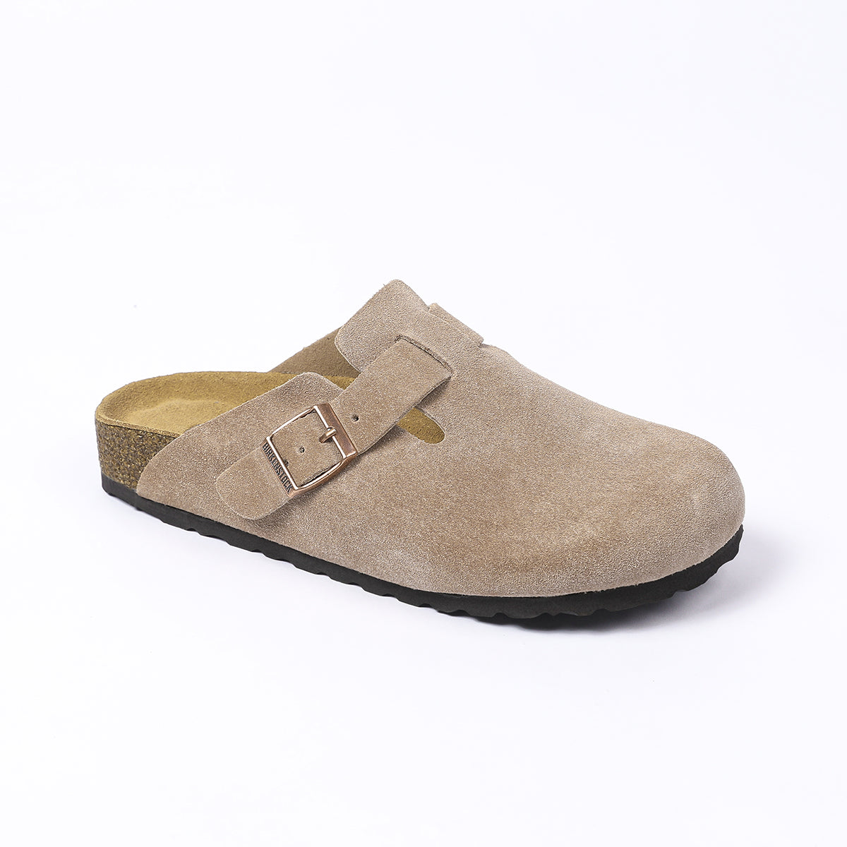 Birkenstock Boston Classic Sabots en Daim Taupe