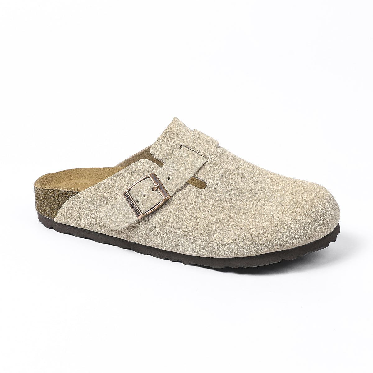 Birkenstock Boston Classic Sabots en Daim Beige