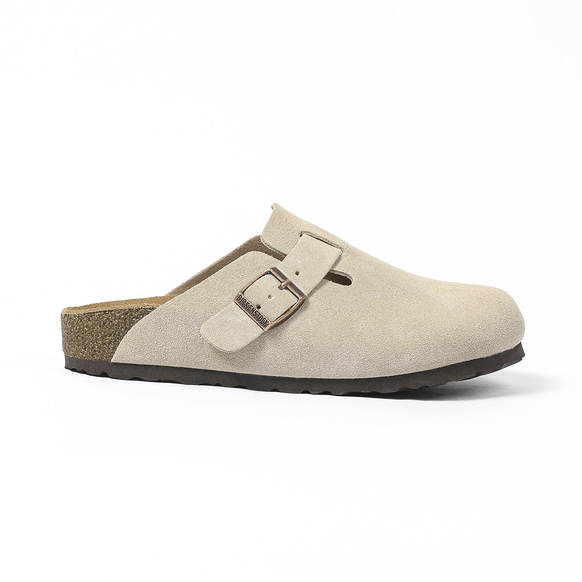 Birkenstock Boston Classic Sabots en Daim Beige