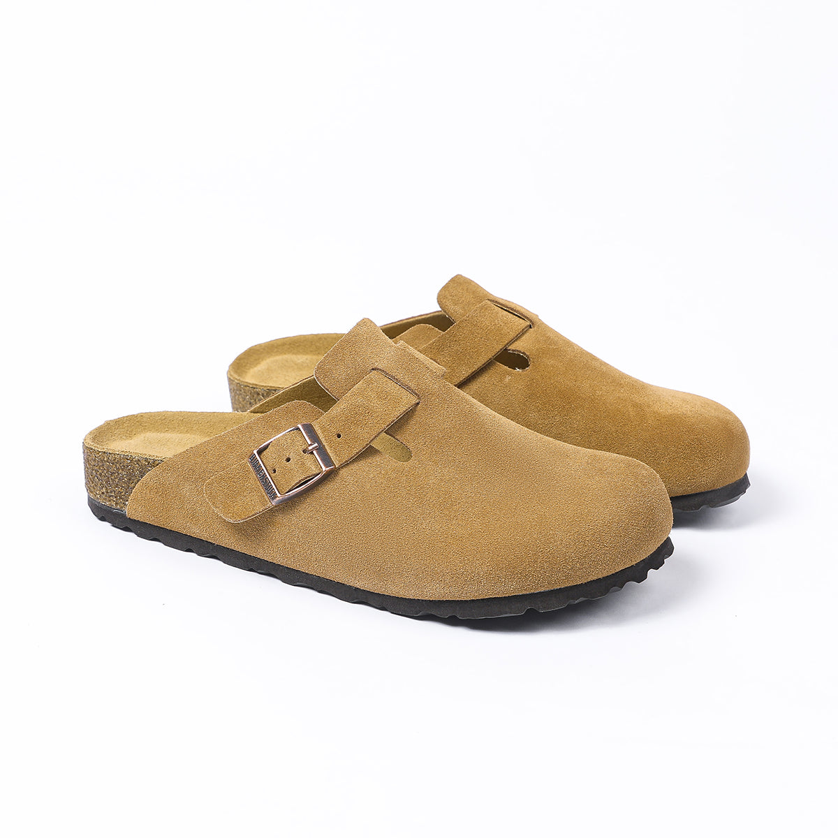 Birkenstock Boston Classic Sabots en Daim Latte Cream