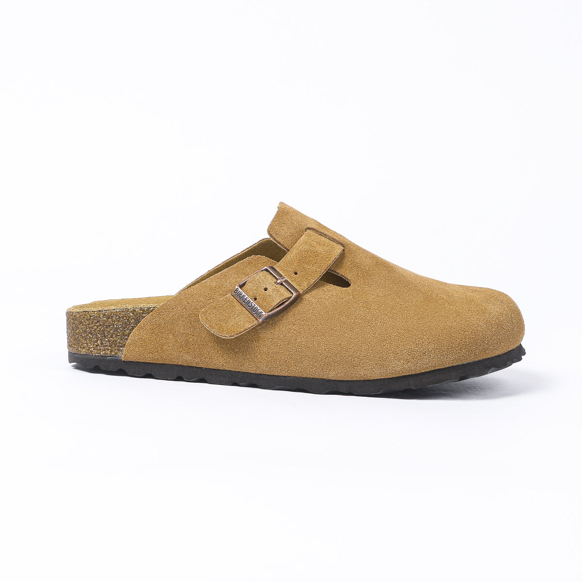 Birkenstock Boston Classic Sabots en Daim Latte Cream