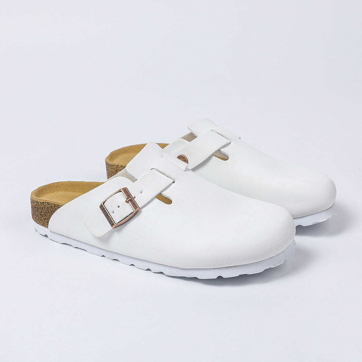 Birkenstock Boston Classic Sabots - Blanc