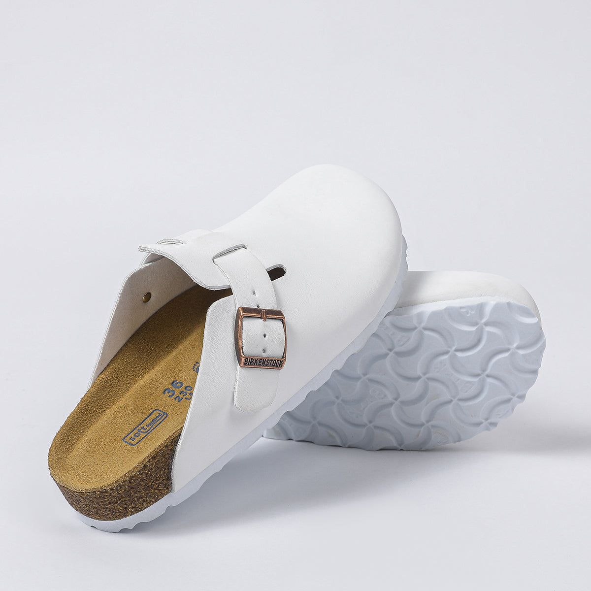 Birkenstock Boston Classic Sabots - Blanc