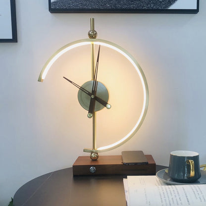 Lumixo – Horloge mural moderne avec éclairage LED et chargeur sans fil