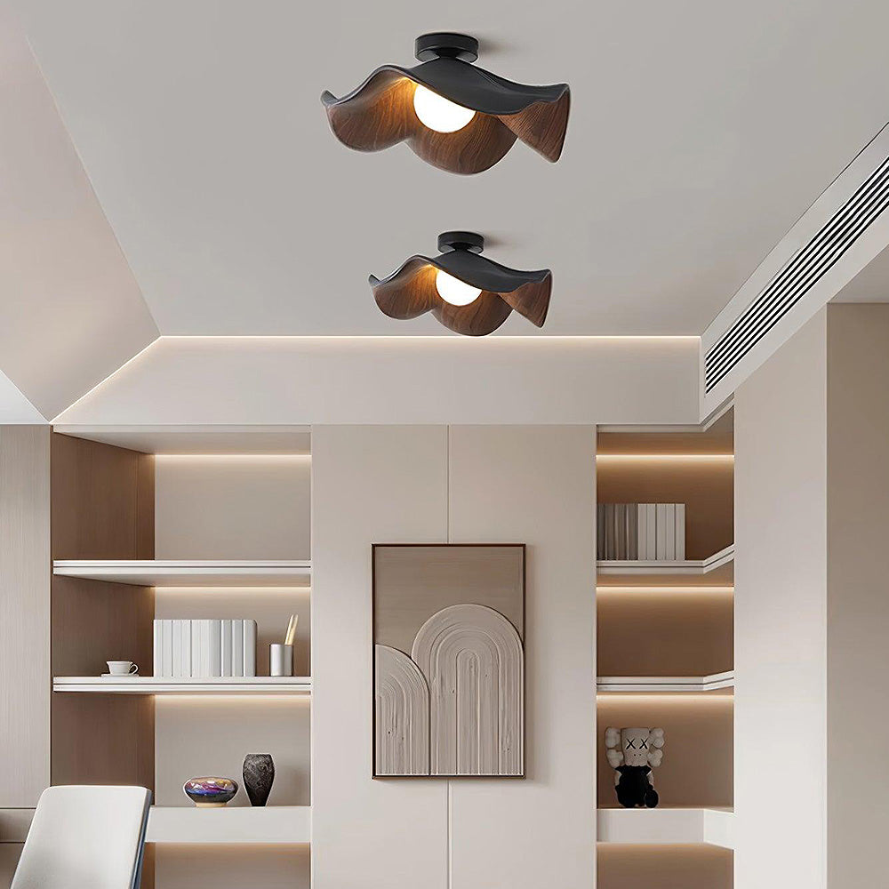 Lumora – Plafonnier design en bois avec une touche scandinave