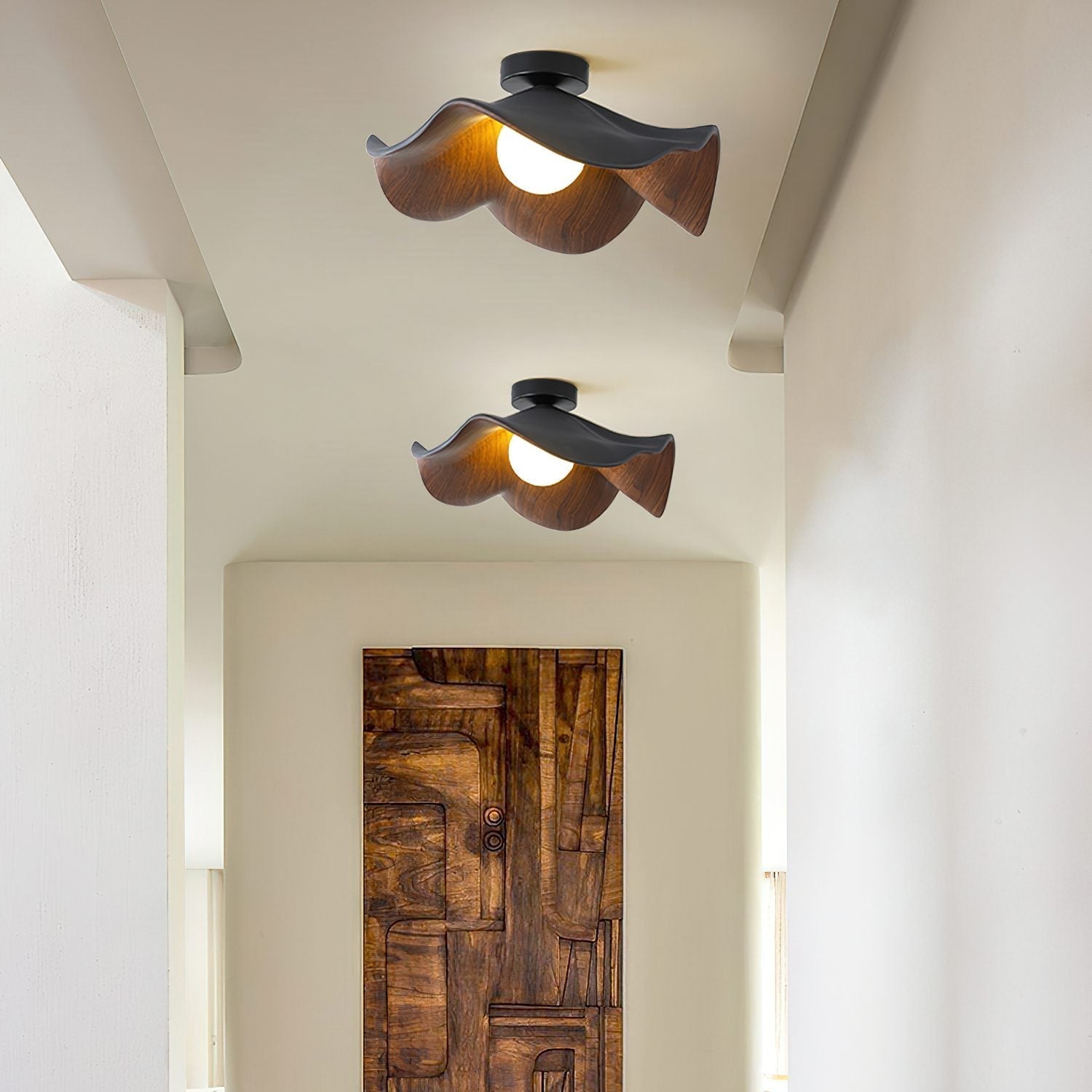 Lumora – Plafonnier design en bois avec une touche scandinave