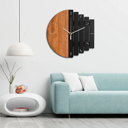 Lunara - Large wooden wall clock with a natural design