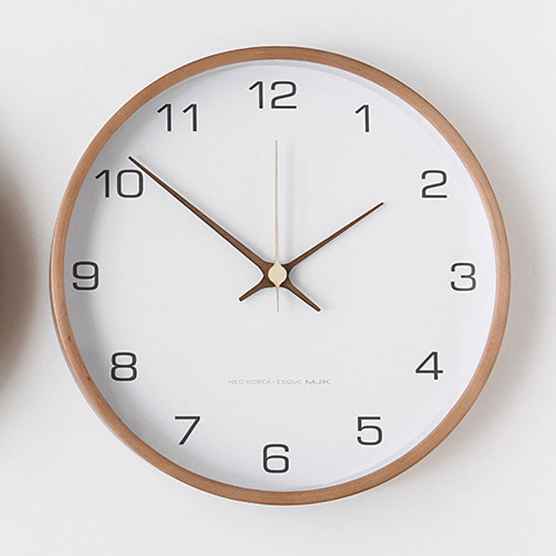Marvia - Wooden wall clock with elegant wall decoration