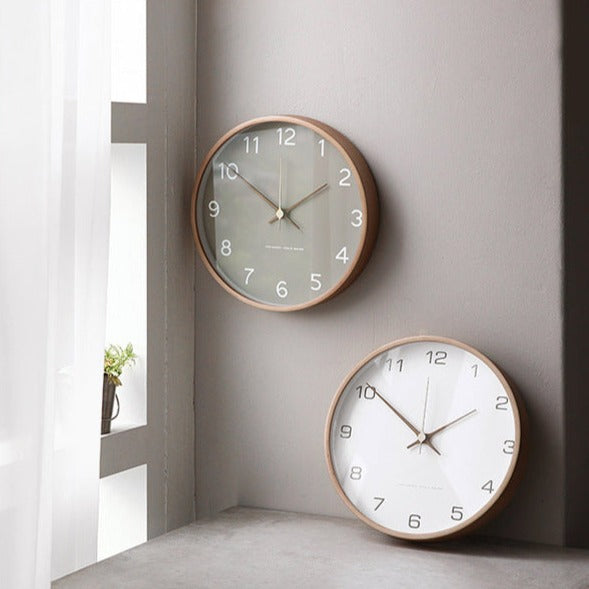 Marvia - Wooden wall clock with elegant wall decoration